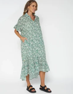 Magnolia Dress - Grassy Zebra