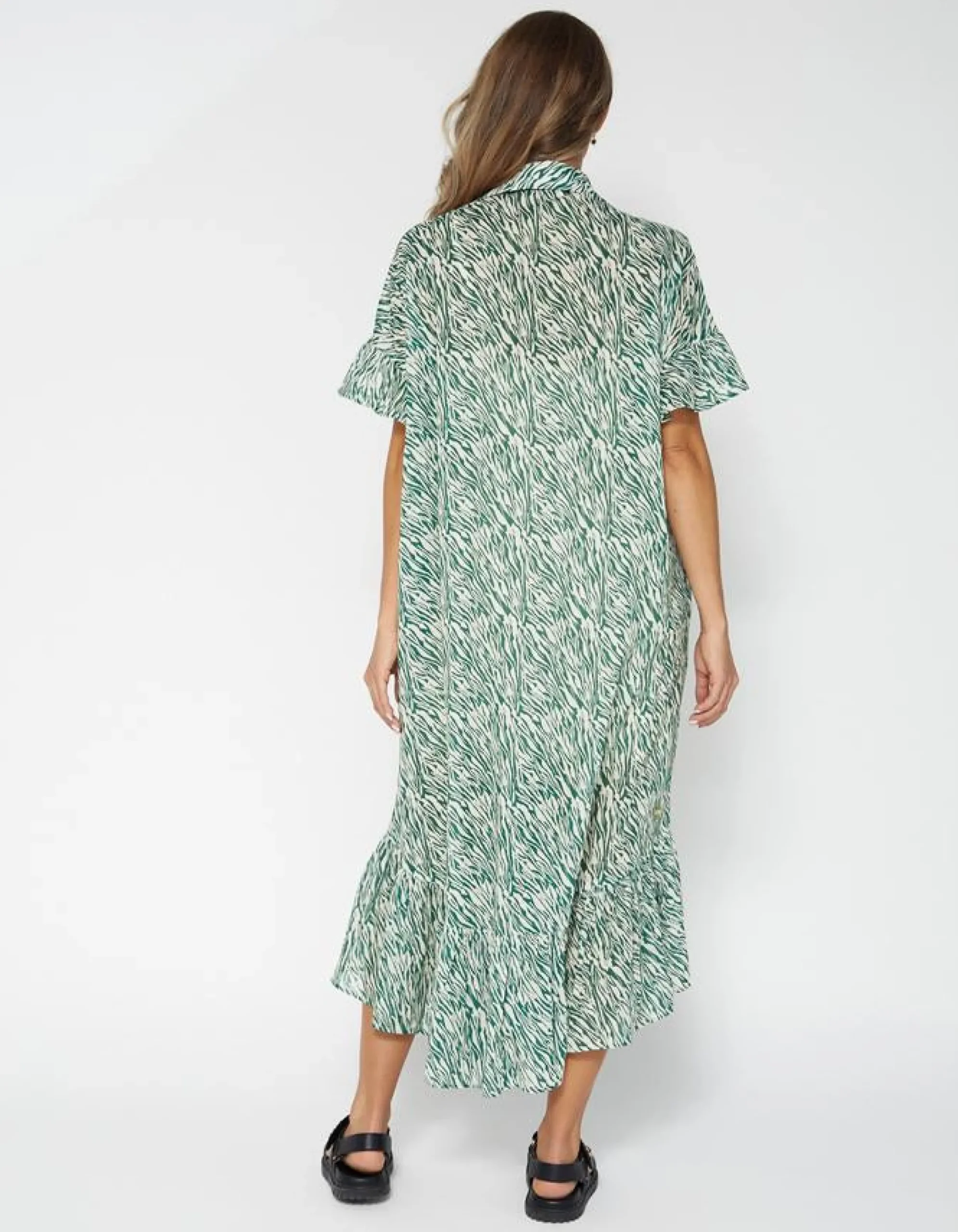 Magnolia Dress - Grassy Zebra
