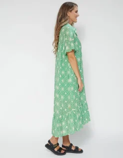 Magnolia Dress - Green Tangles