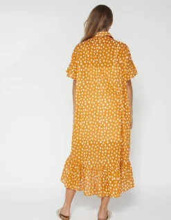 Magnolia Dress - Peach Spot
