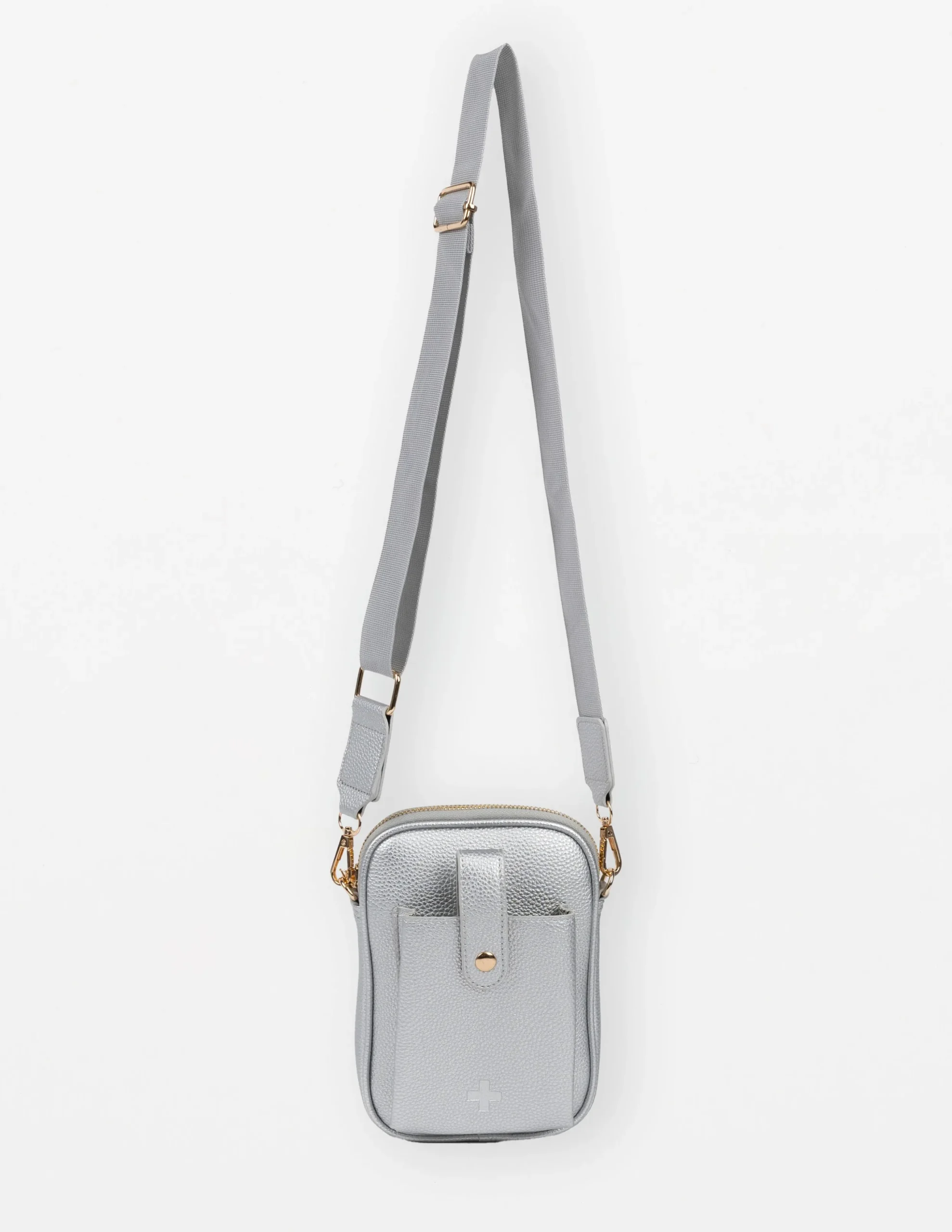 Malta Cross Body Mobile Bag - Silver