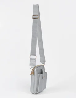 Malta Cross Body Mobile Bag - Silver