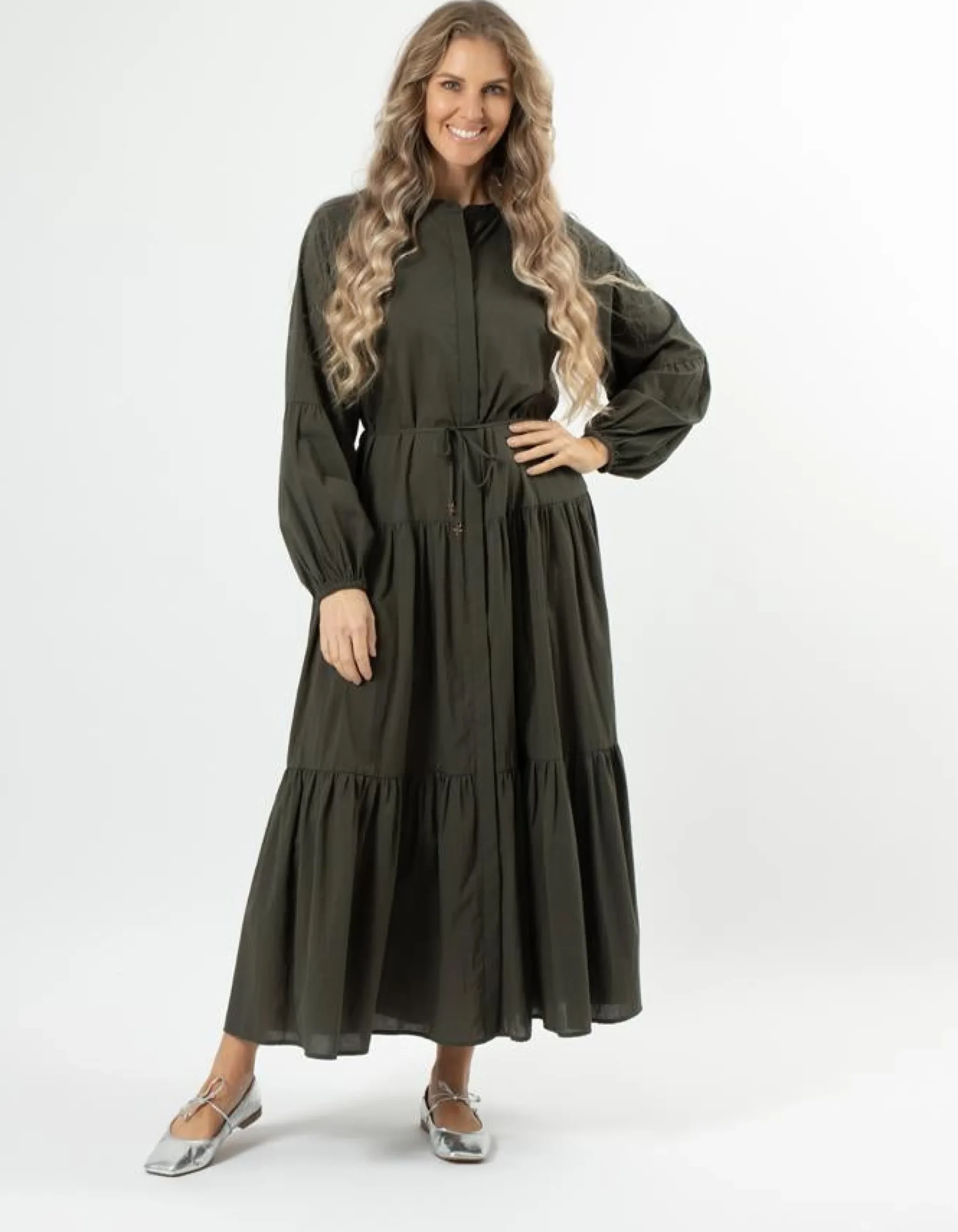 Margaret Dress - Dark Khaki