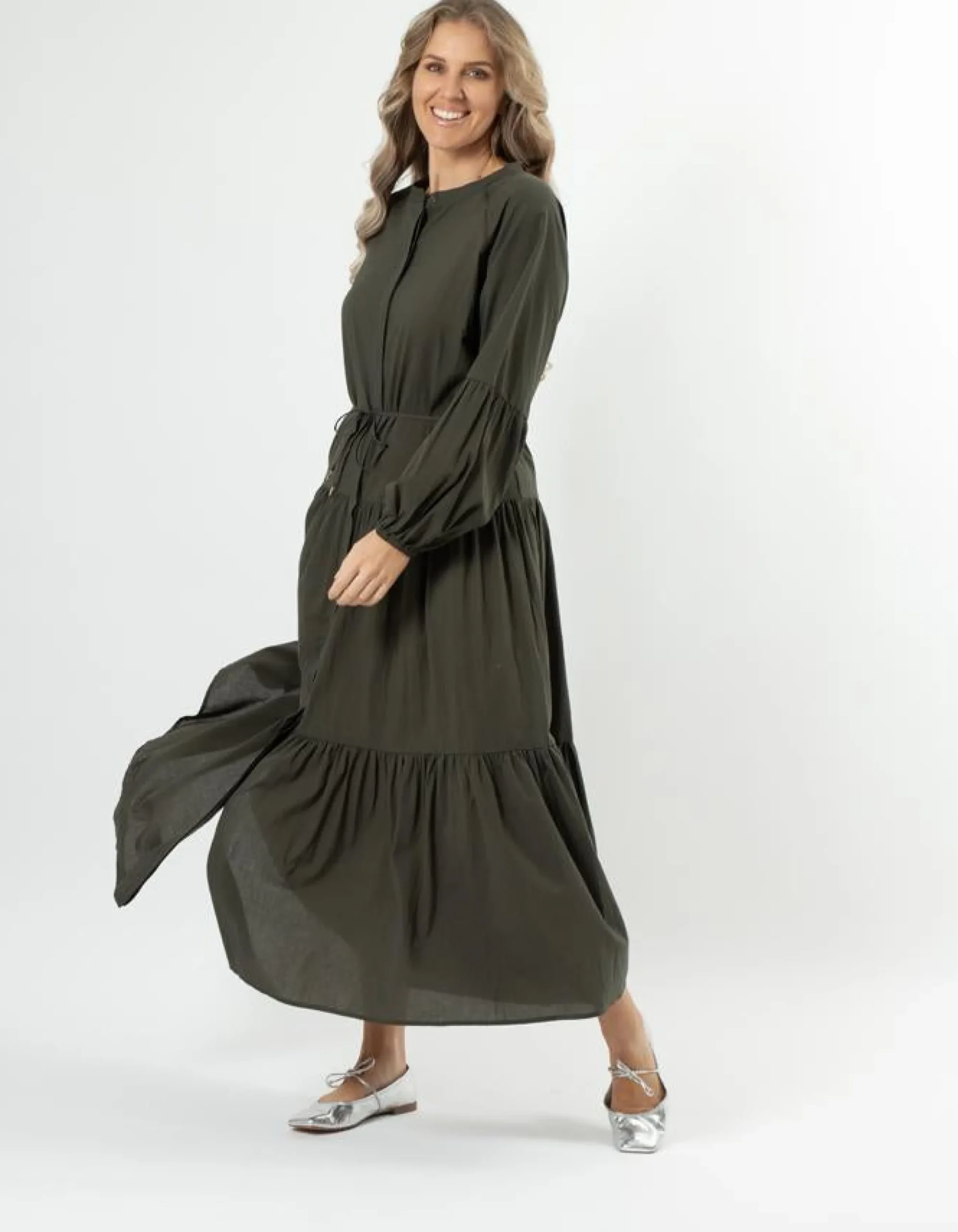 Margaret Dress - Dark Khaki