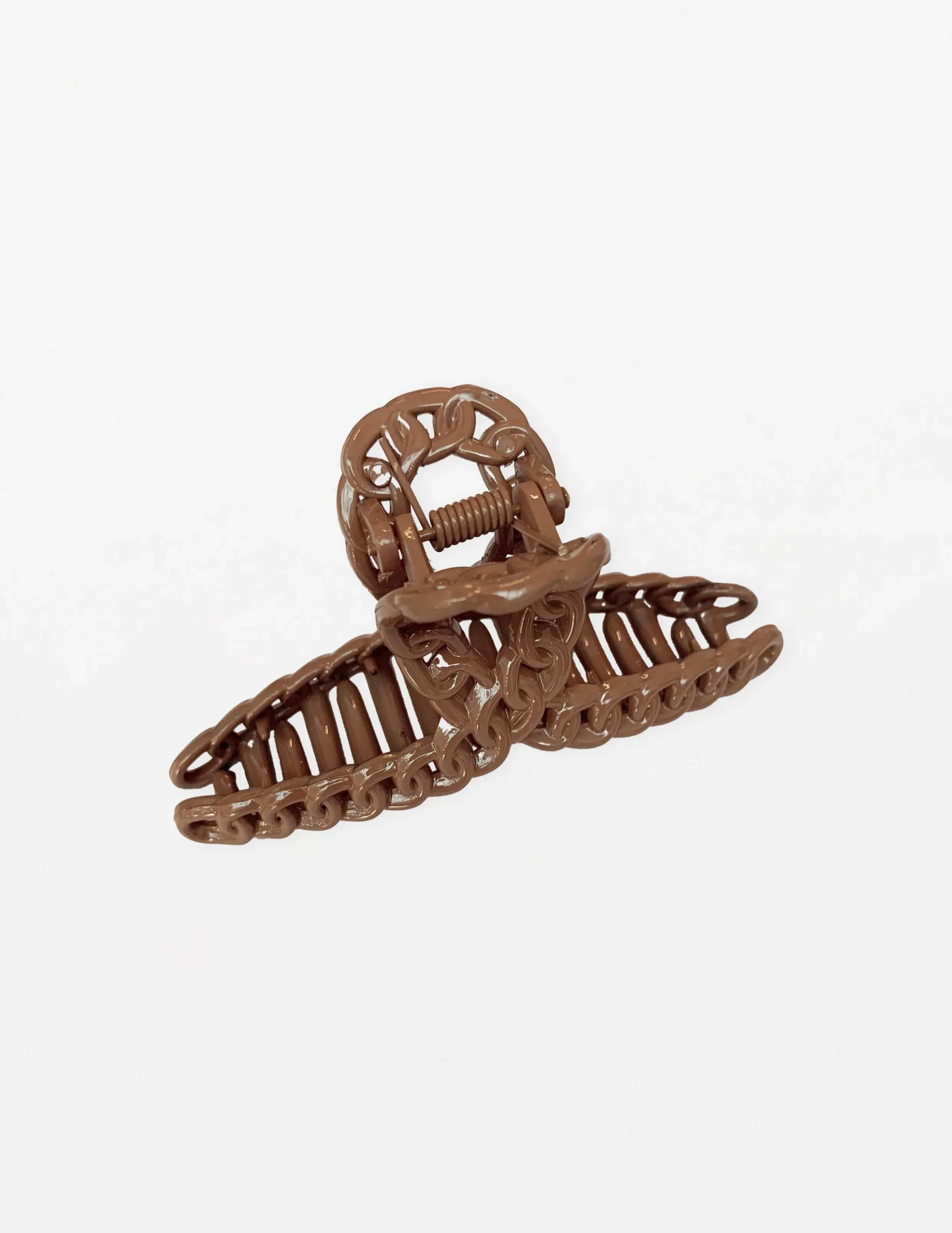 Matt Hair Claw - Brown Chain