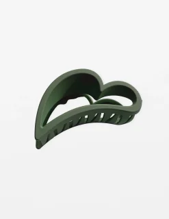 Matt Hair Claw - Green Heart
