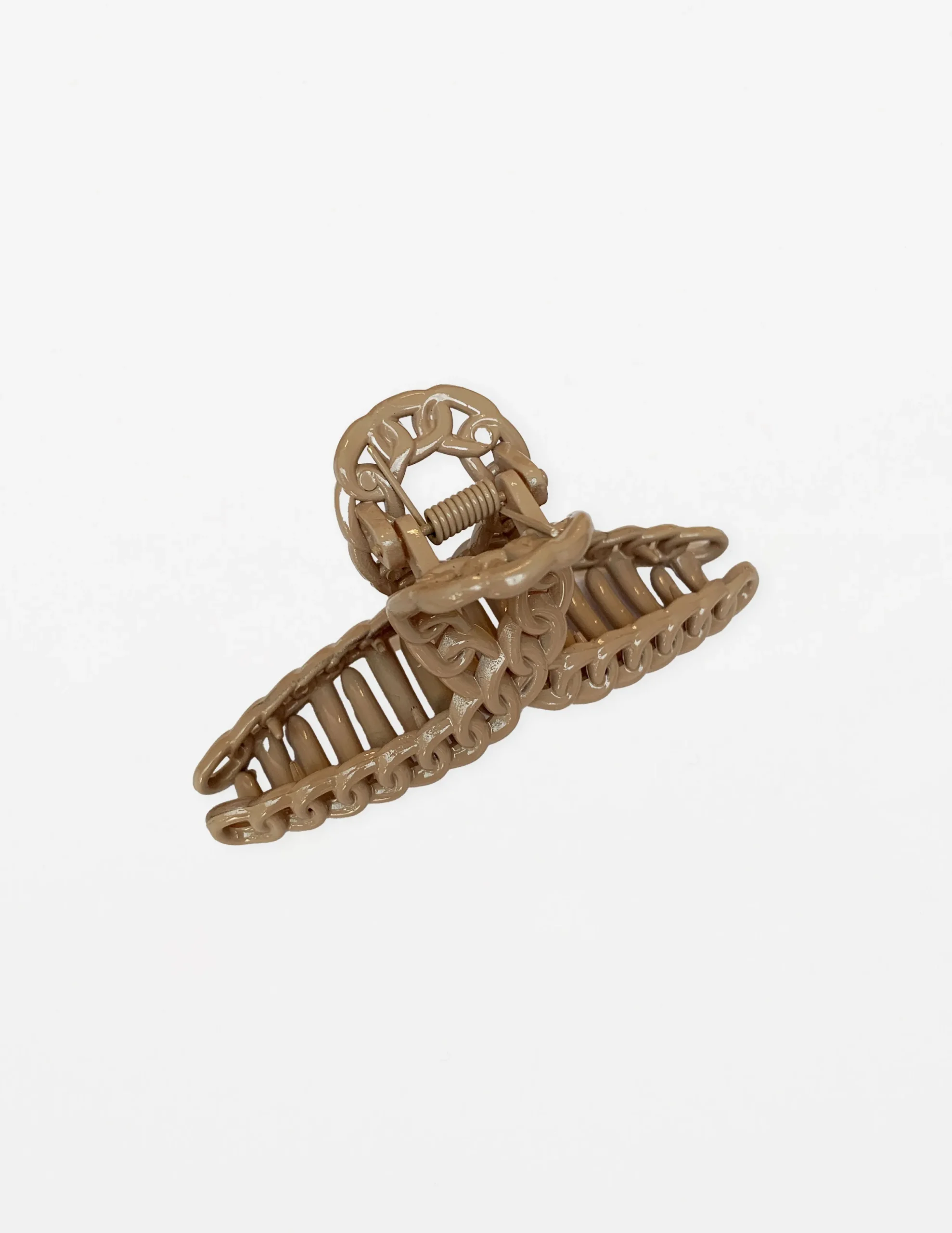 Matt Hair Claw - Pink Chain