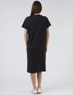 Maxie T-Shirt Dress - Black and White Stripe Star