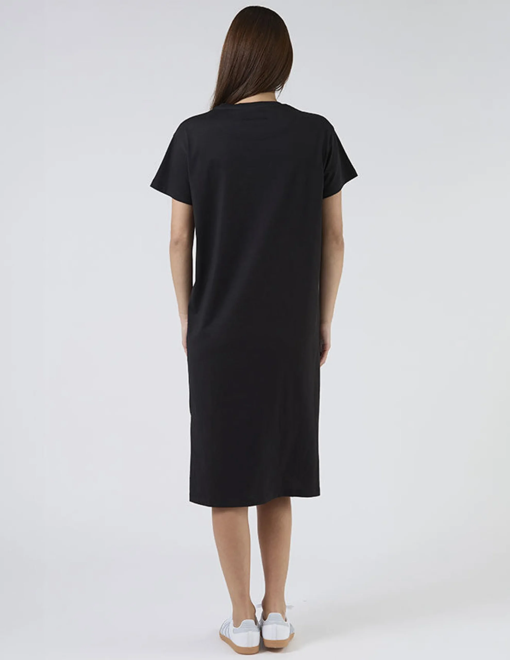 Maxie T-Shirt Dress - Black and White Stripe Star