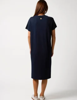 Maxie T-Shirt Dress - Black Paris Crosses