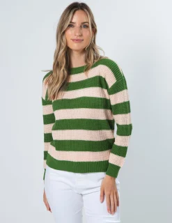 Melinda Jumper - Rose Duo Stripe