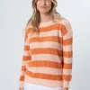 Melinda Jumper - Summer Apricot Stripe