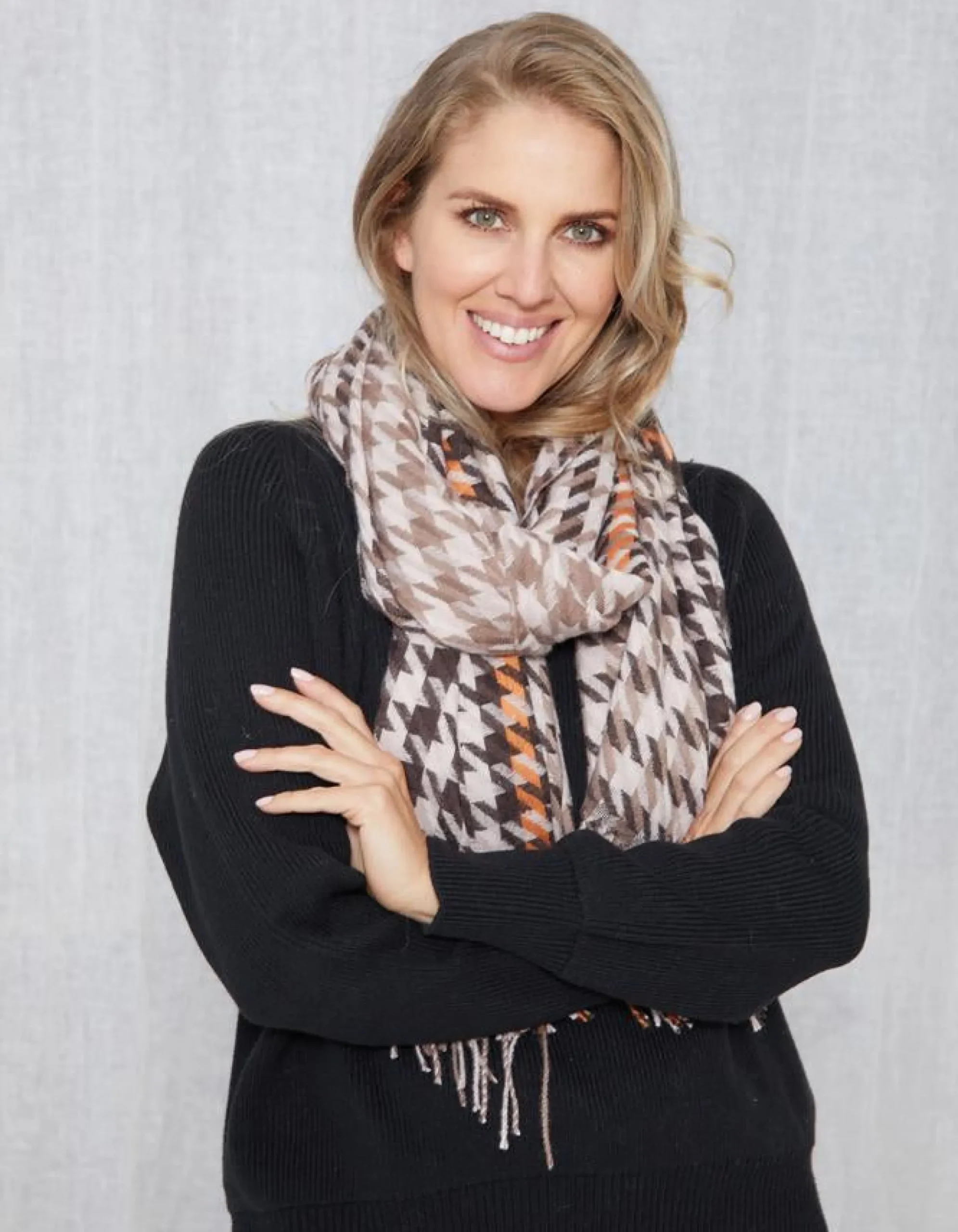 Mixed Houndstooth Scarves