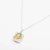 Mixed Metal Rose Necklace