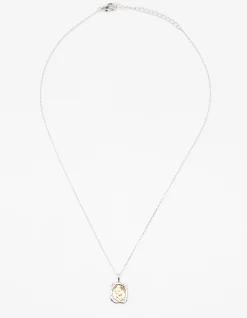 Mixed Metal Rose Necklace