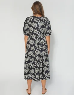 Miyuki Dress - Black Palm