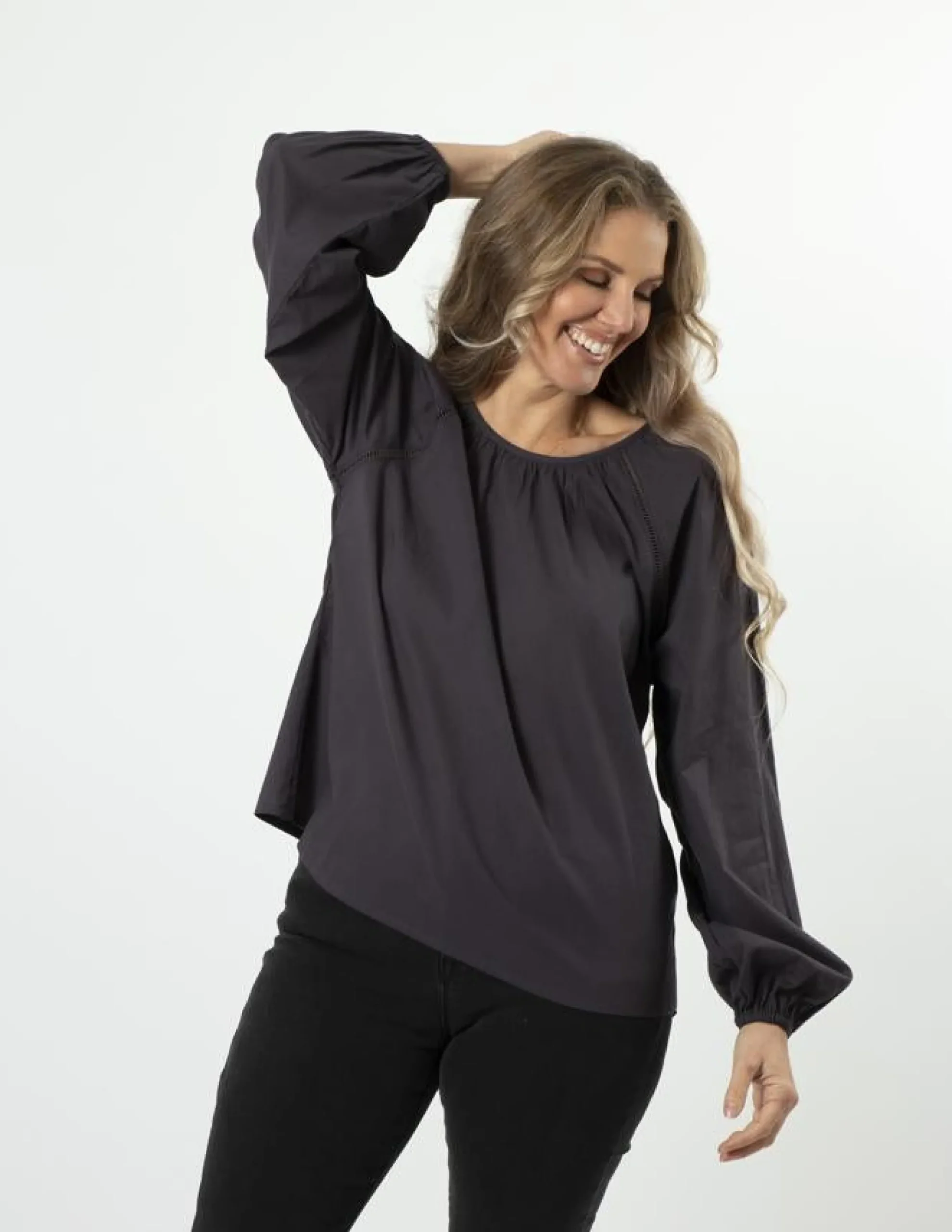 Muffy Top - Blue Charcoal