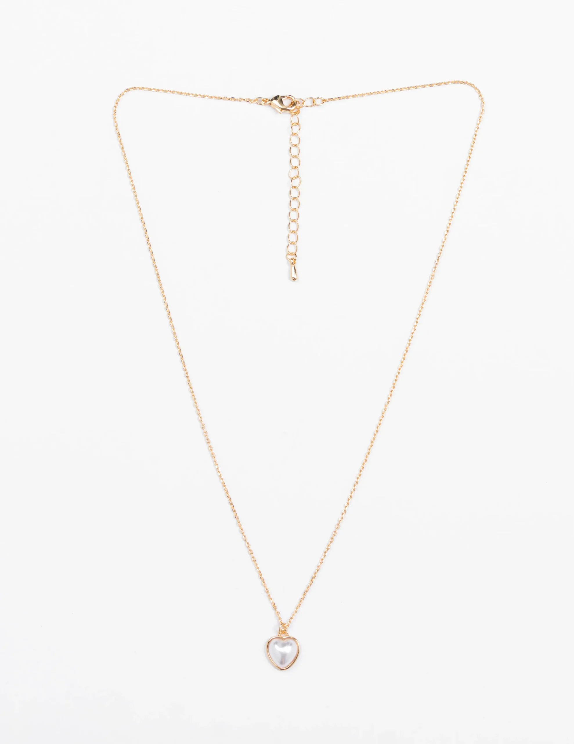 Necklace - Encased Pearl Heart