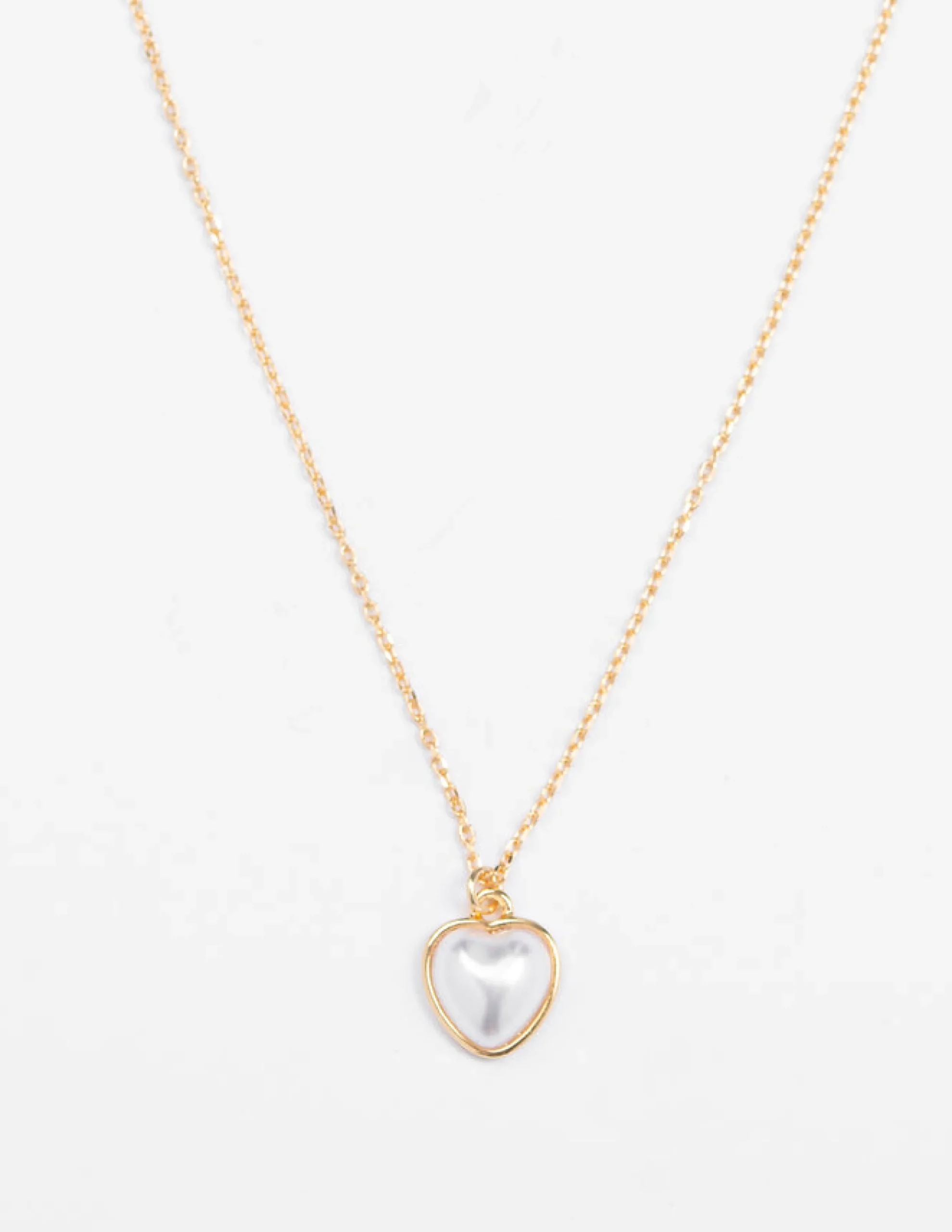 Necklace - Encased Pearl Heart
