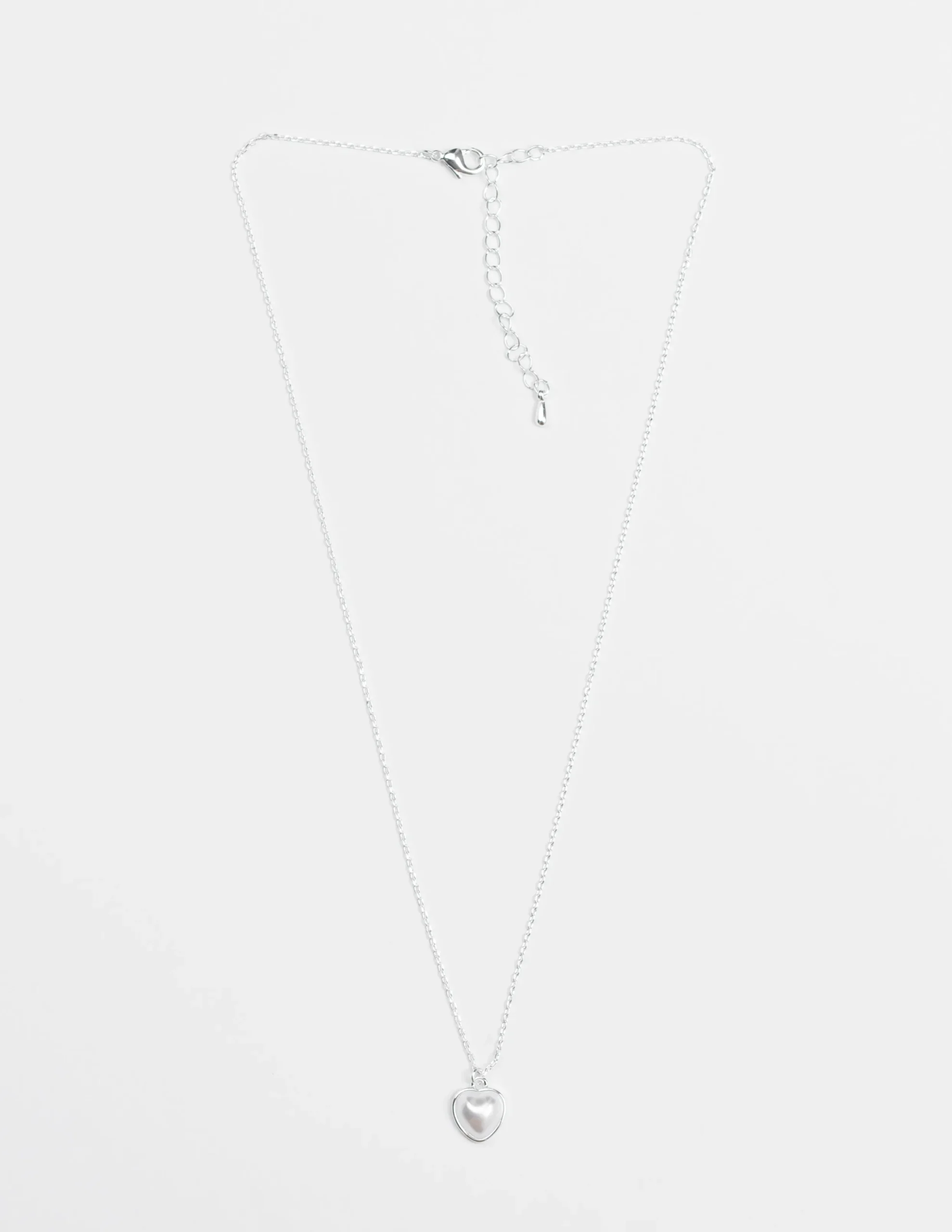 Necklace - Encased Pearl Heart