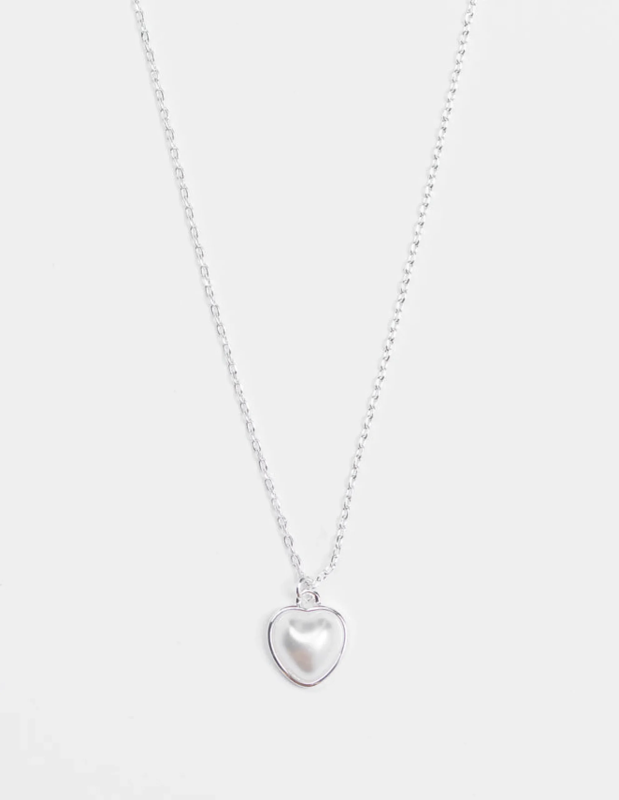 Necklace - Encased Pearl Heart