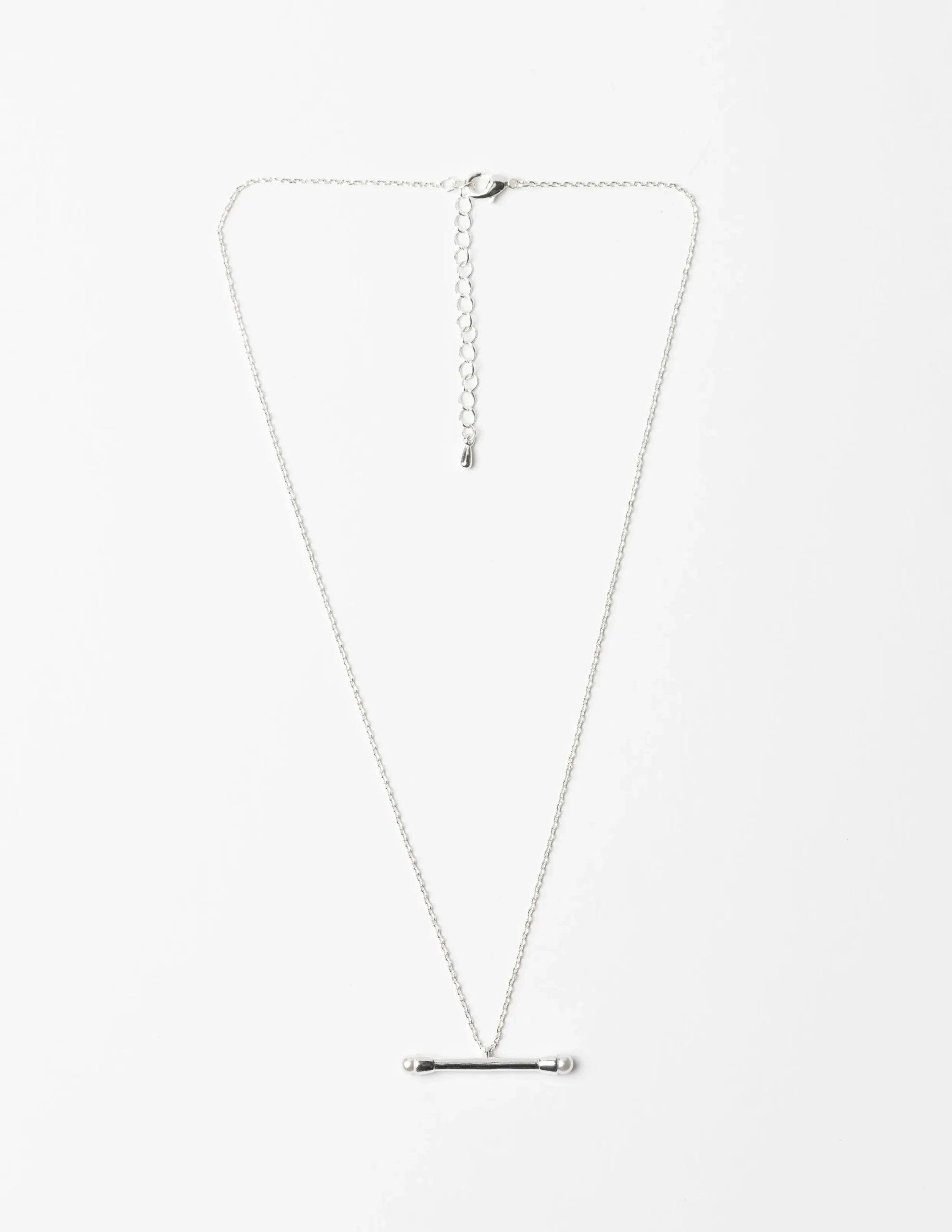 Necklace - Rod with Pearl Ends