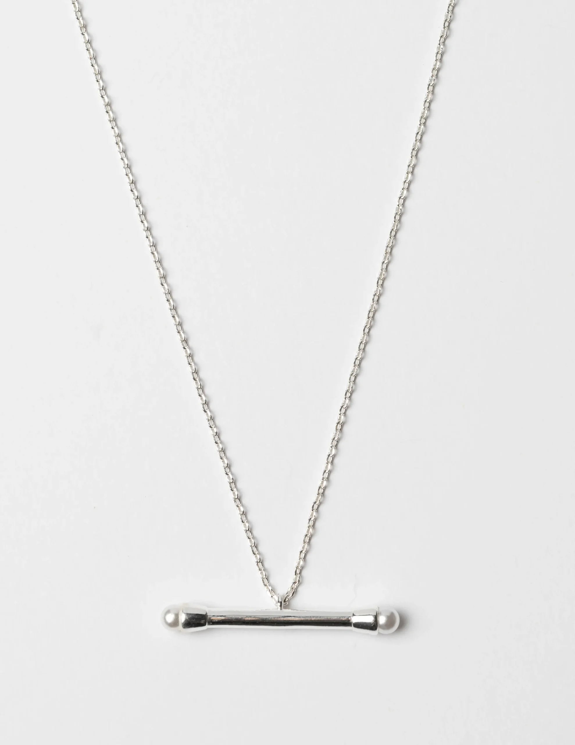 Necklace - Rod with Pearl Ends