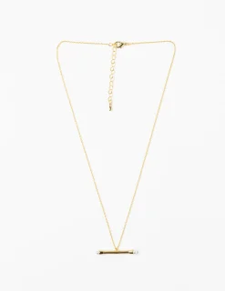 Necklace - Rod with Pearl Ends