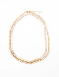 Necklace Beads - Peach Moonstone