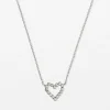 Necklace Crystal Heart - Silver