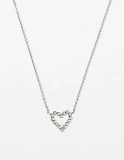 Necklace Crystal Heart - Silver