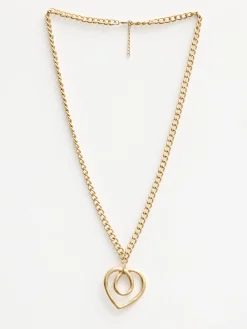 Necklace Gold Chunky Infinity Heart