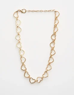 Necklace Gold Hearts