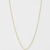 Necklace Gold Pearl Heart Ball Chain
