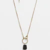 Necklace Gold W/Black Onyx Pendant