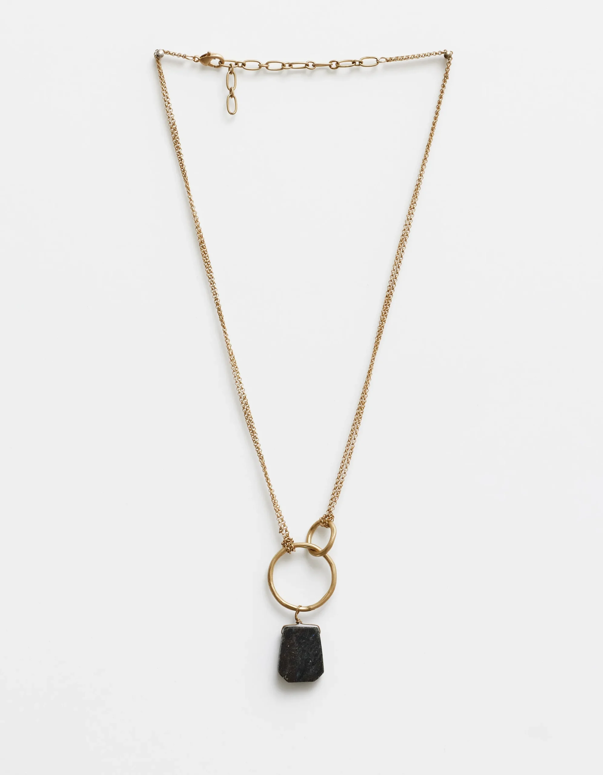 Necklace Gold W/Black Onyx Pendant