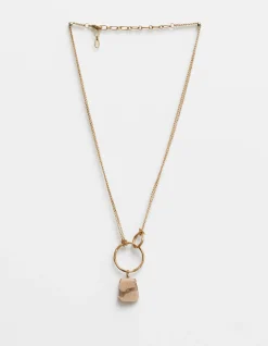 Necklace Gold W/Rose Pendant