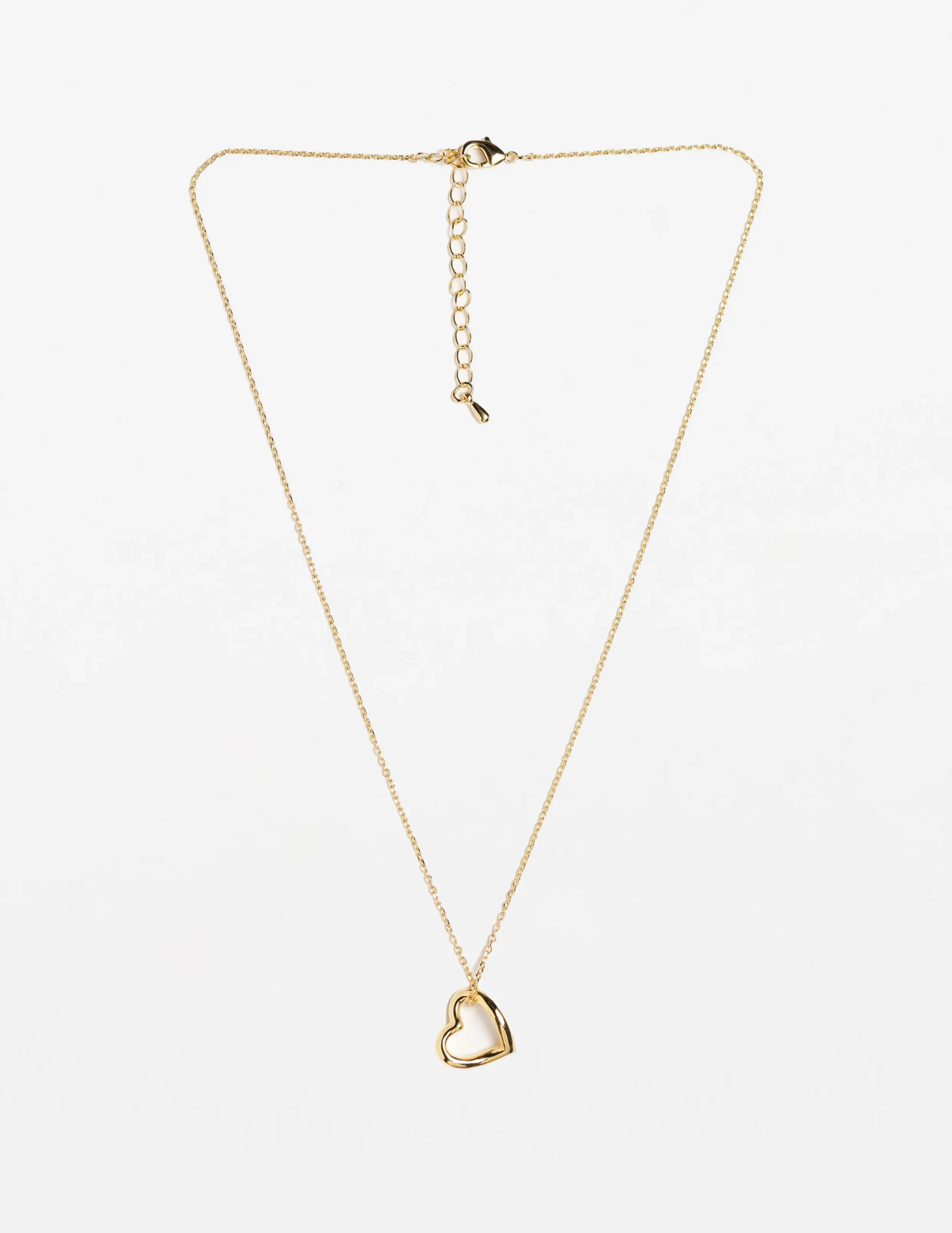 Necklace Heart outline - Gold