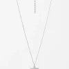 Necklace Long Silver Chain W/Star