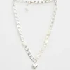 Necklace Mop Hearts/Silver Chain