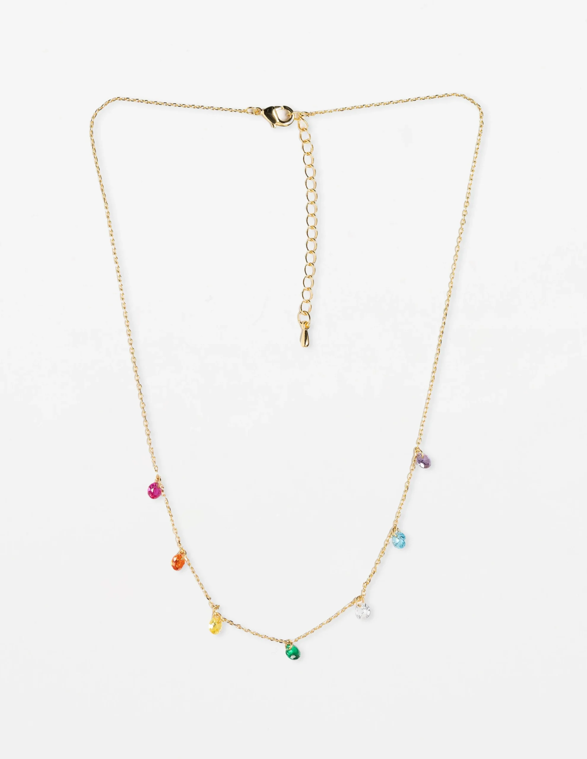 Necklace Rainbow Beads - Gold
