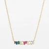 Necklace Rainbow Crystals - Gold