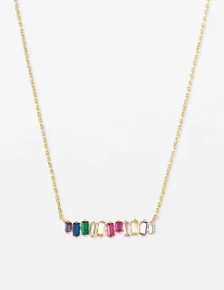 Necklace Rainbow Crystals - Gold