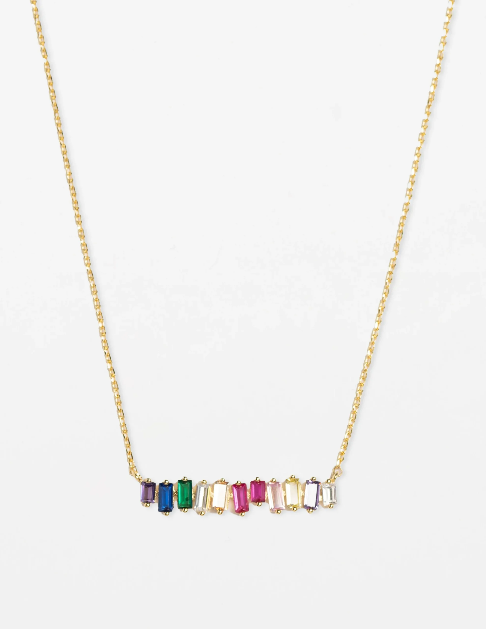 Necklace Rainbow Crystals - Gold