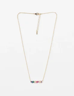 Necklace Rainbow Crystals - Gold