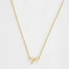 Necklace Rope Bow - Gold