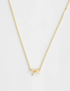 Necklace Rope Bow - Gold
