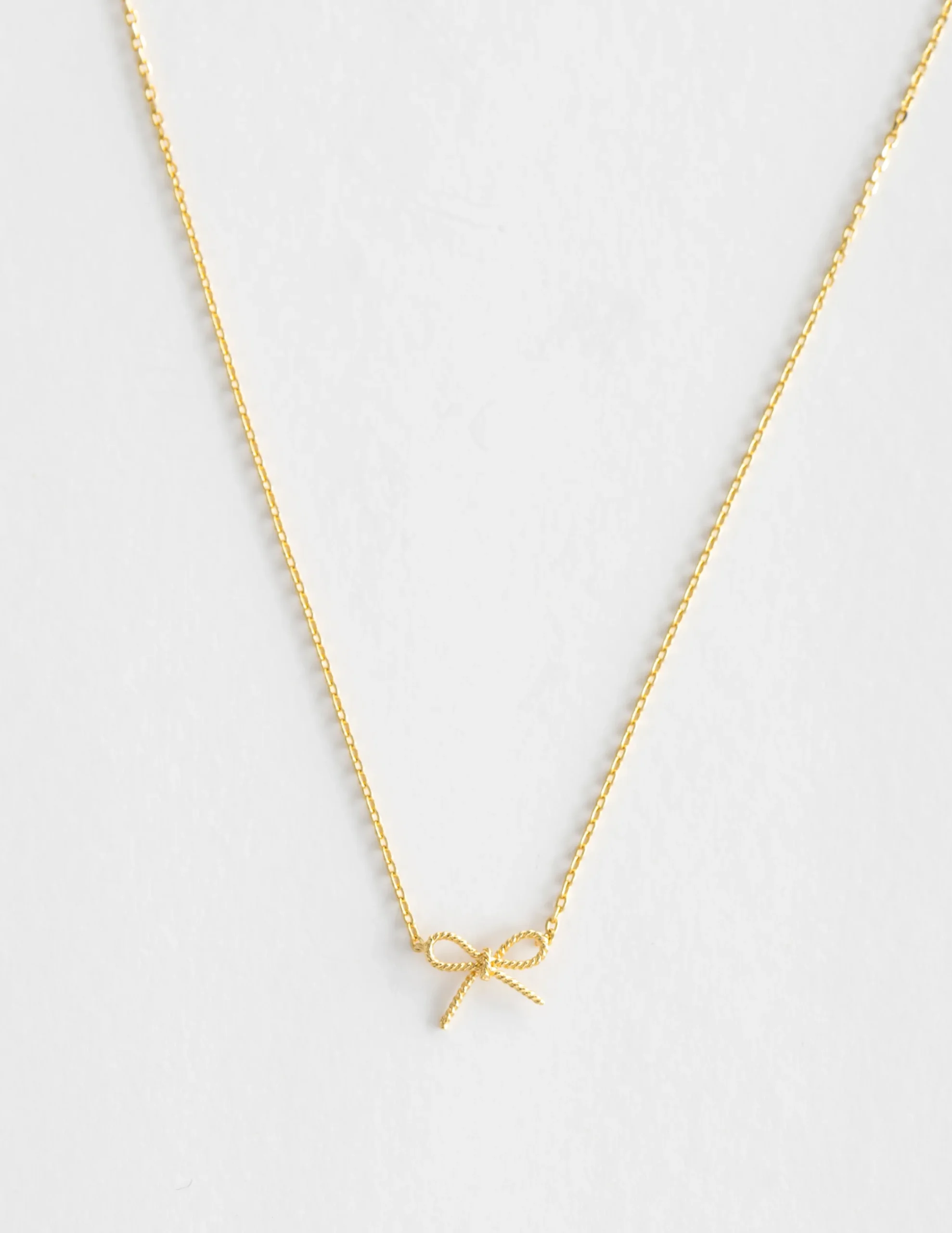 Necklace Rope Bow - Gold