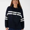 Newport Hoodie Banner Logo - Navy