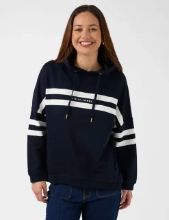 Newport Hoodie Banner Logo - Navy